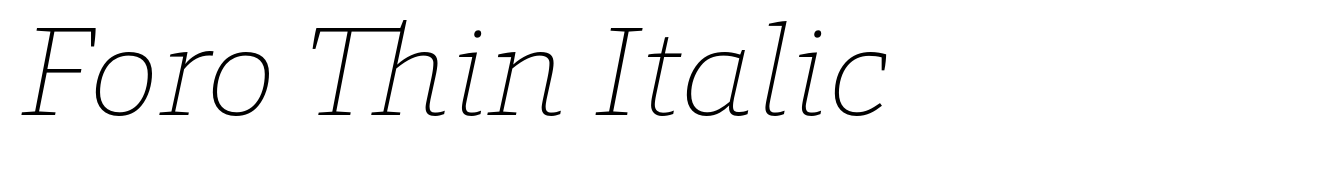 Foro Thin Italic
